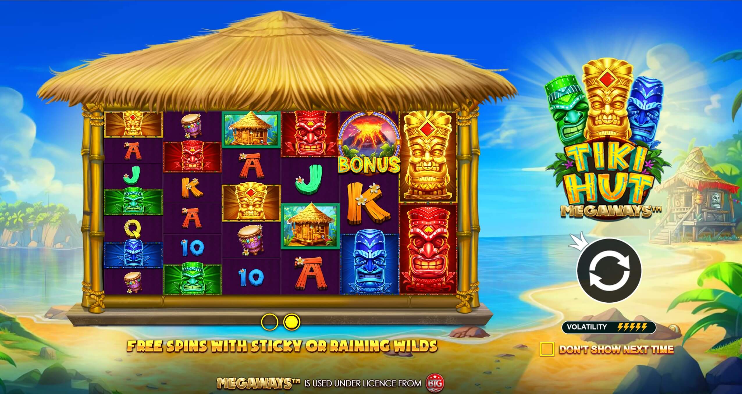 Gameplay Experience Tiki Hut Megaways Slot 